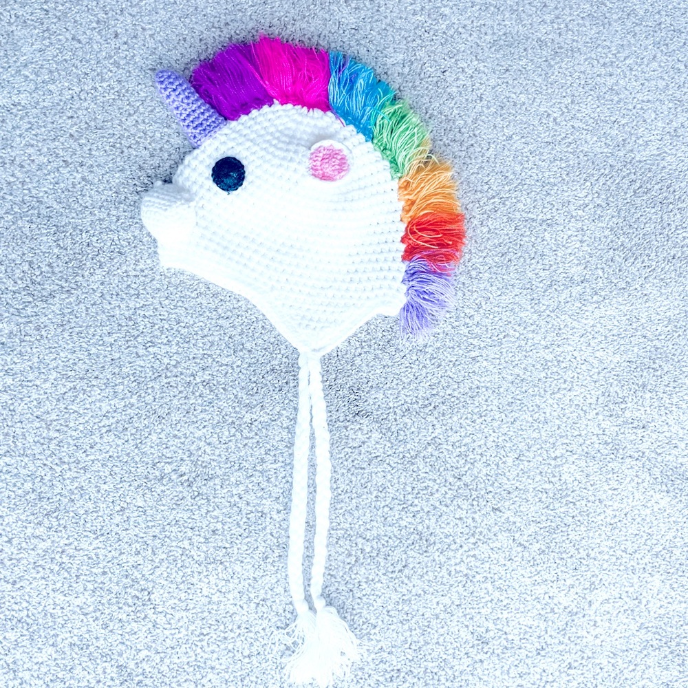 Knit unicorn hat